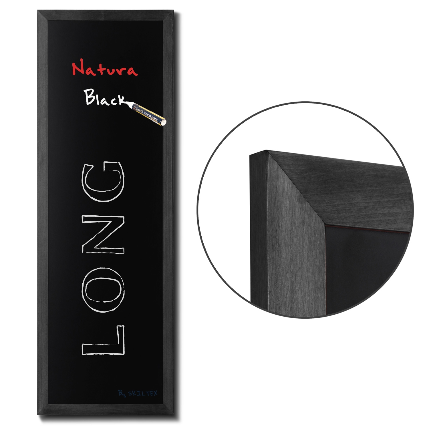 Natura Long Schwarz Kreidetafel