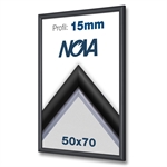 Nova Schwarz Klapprahmen mit 15mm-Profil - 50x70cm