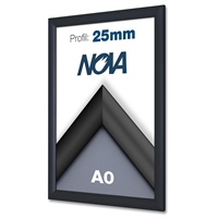 Nova Schwarz Klapprahmen mit 25mm-Profil - A0