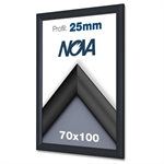 Nova Schwarz Klapprahmen mit 25mm-Profil - 70x100 cm