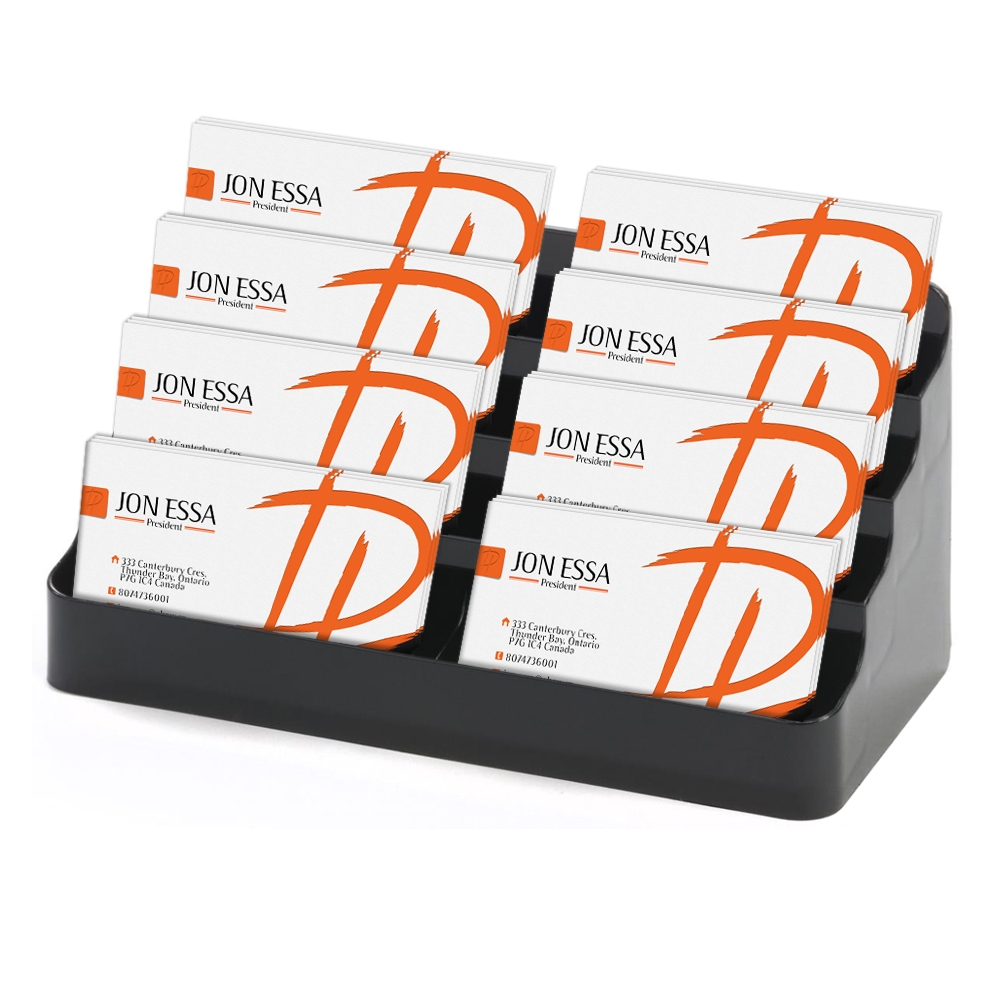 Janrax Visitenkartenhalter - 80 Fächer Schwarz Aus PVC