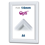 Weiß Opti Color A4 Klapprahmen mit 14mm Profil