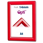 Rot Opti Color A4 Klapprahmen mit 14mm Profil