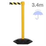WeatherMaster Absperrständer - Gelb / Schwarz Gurtband