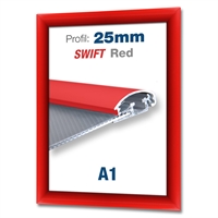 Rot Swift Klapprahmen mit 25 mm-Profil - DIN A1