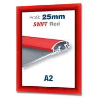 Rot Swift Klapprahmen mit 25 mm-Profil - DIN A2