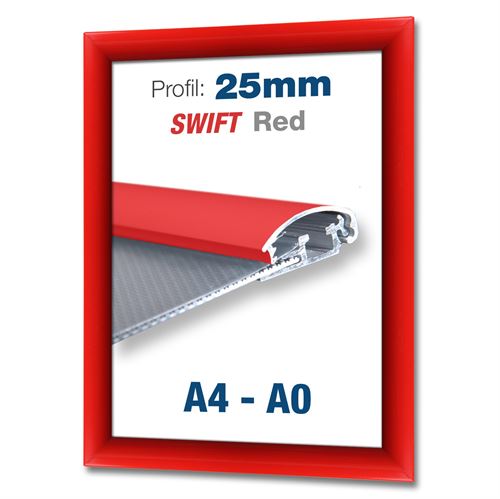 Rot Swift Klapprahmen mit 25 mm-Profil