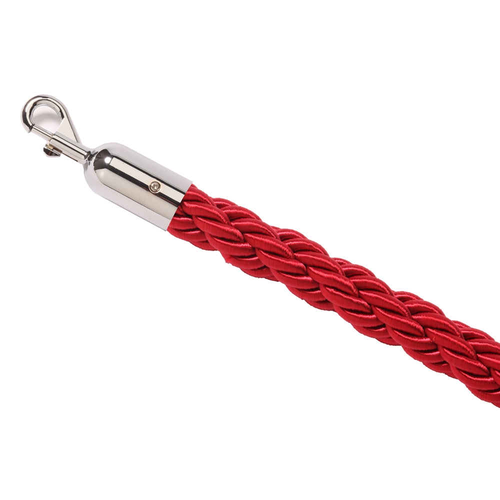 Kanirope Absperrkordel MULTITWIST – 200 Cm Lang, Rot, Mit Karabinern In Goldoptik