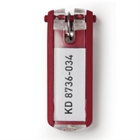 Roter Schlüsselanhänger für Durable Schlüsselkasten - 6er-Pack