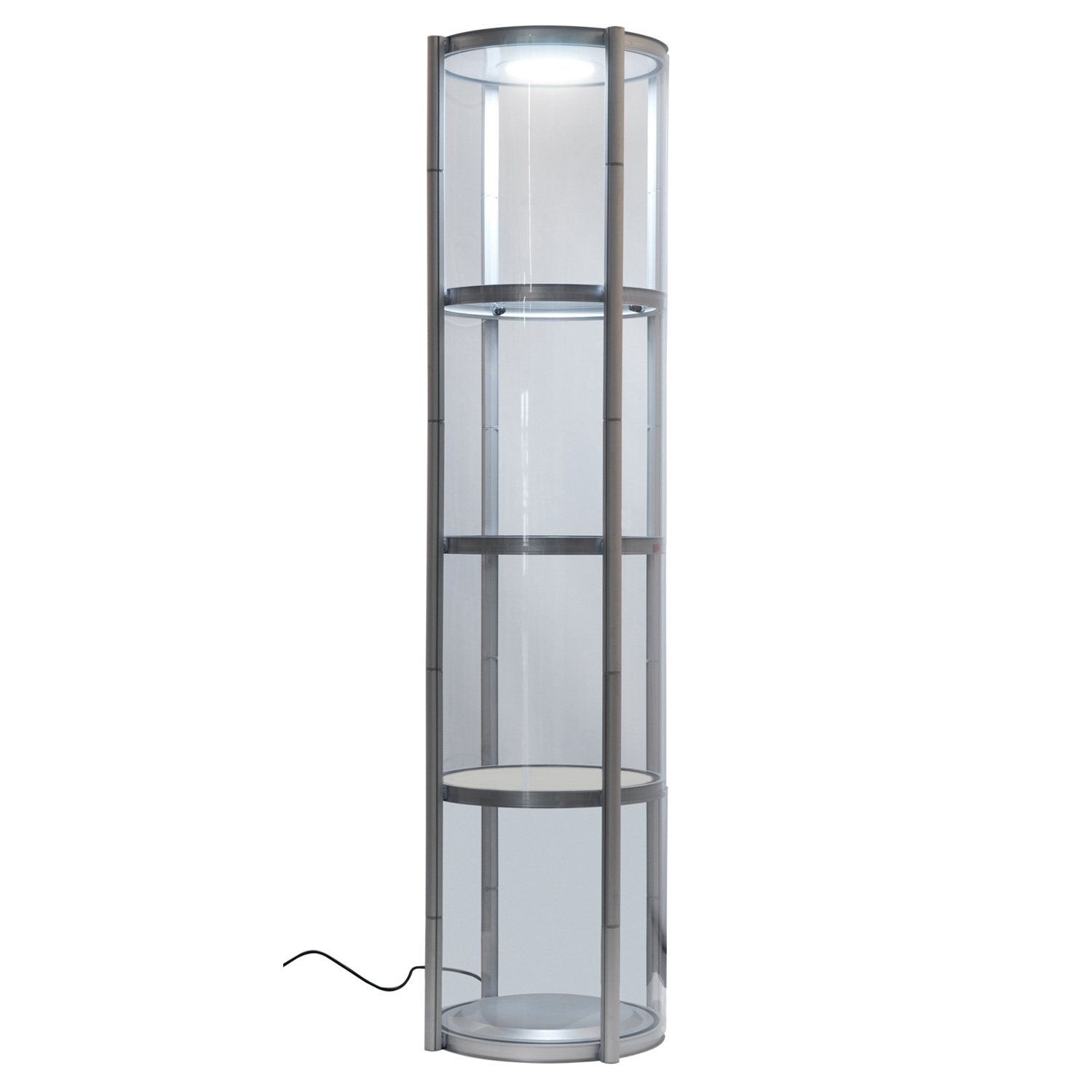 Faltbare LED Vitrine mit klaren Paneelen