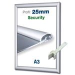 Security Klapprahmen mit 25 mm-Profil - DIN A3