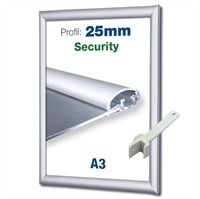 Security Klapprahmen mit 25 mm-Profil - DIN A4