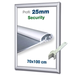 Security Klapprahmen mit 25 mm-Profil - DIN B2 - 70x100 cm