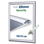 Security Klapprahmen mit 25 mm-Profil - DIN B2 - 50x70 cm