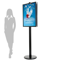 Schwarzer ProStand 102 – Doppelseitiger Plakatständer - 50x70 cm