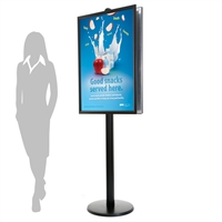 Schwarzer ProStand 102 – Doppelseitiger Plakatständer - 70x100 cm