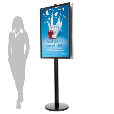 Schwarzer ProStand 102 – Doppelseitiger Plakatständer - 70x100 cm