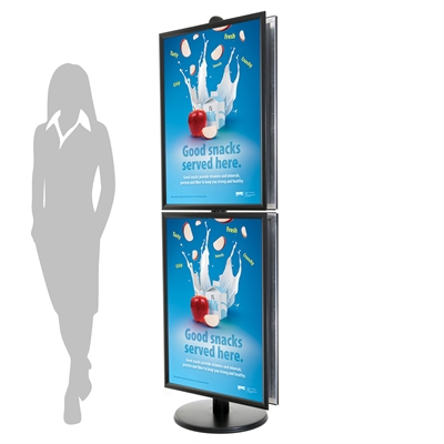 Schwarzer Prostand 104 – Doppelseitiger Plakatständer – A1