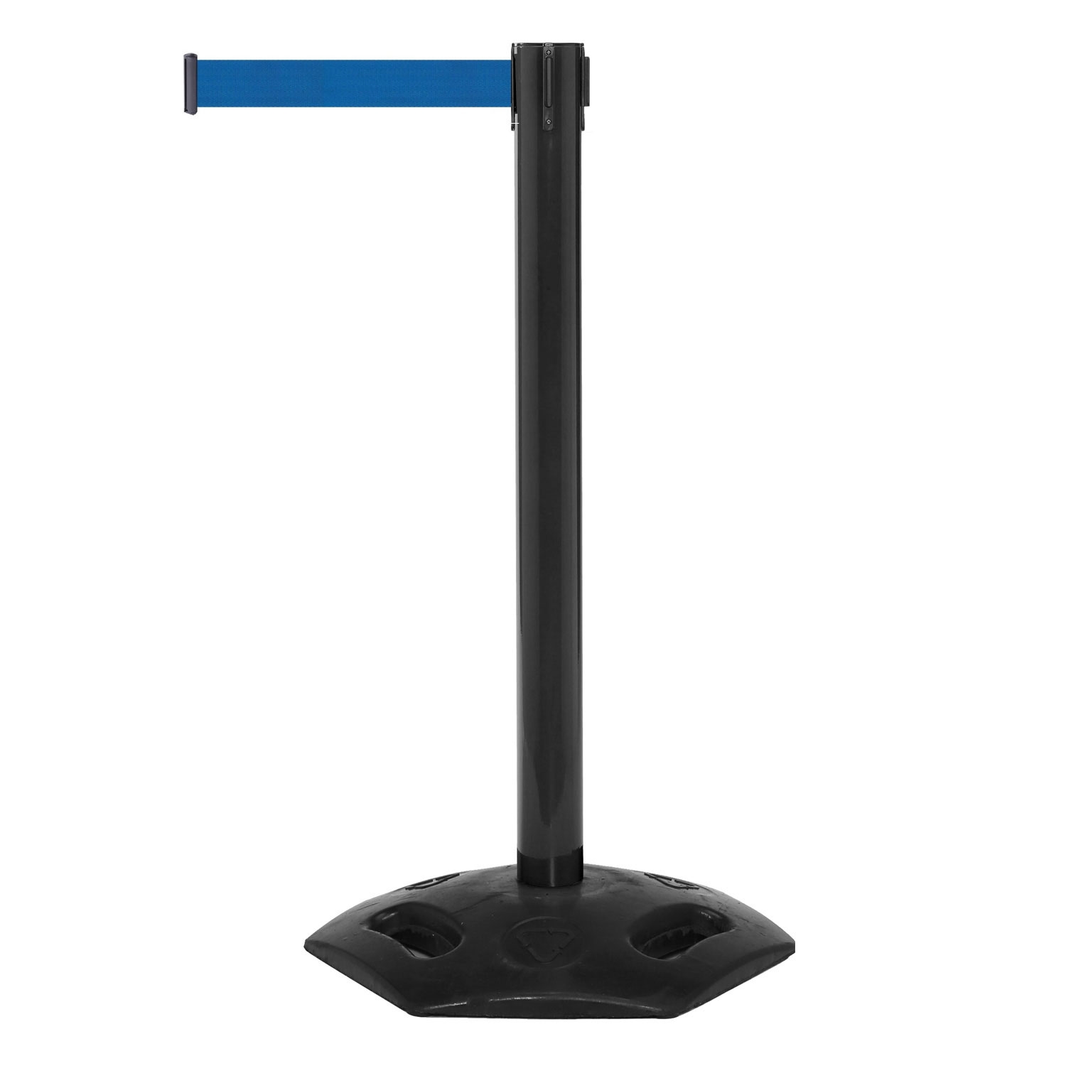 WeatherMaster Schwarz Absperrständer - Blau Gurtband