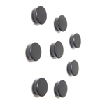 Superstarke Schwarze Magnete für Glastafeln - 20mm - 8 Stk.