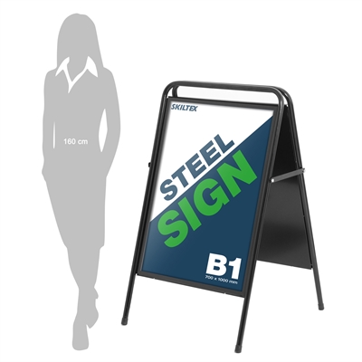 SteelSign Schwarz Plakatständer - 70x100 cm