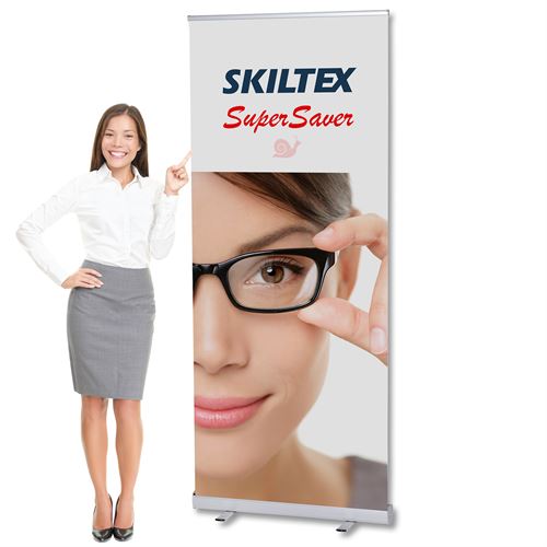 SuperSaver Roll Up Banner inkl. Druck - 85 x 200 cm