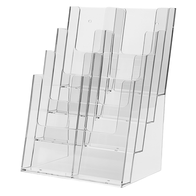 Taymar® Acryl Tischprospekthalter für 8 x DIN LANG