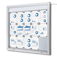 Premium LED Outdoor Whiteboard Schaukasten - 15xA4