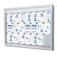 Premium LED Outdoor Whiteboard Schaukasten - 21xA4