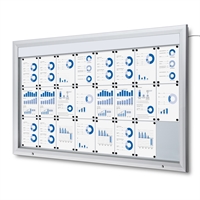 Premium LED Outdoor Whiteboard Schaukasten - 24xA4