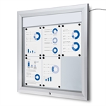 Premium LED Outdoor Whiteboard Schaukasten - 6xA4