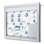 Premium LED Outdoor Whiteboard Schaukasten - 8xA4