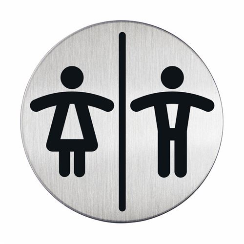 Damen und Herren Toilettenschild - Picto rund