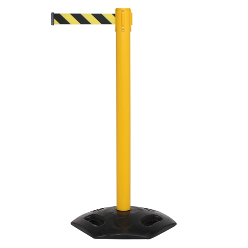 WeatherMaster Absperrständer - Gelb / Schwarz Gurtband