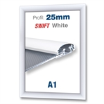Weiß Swift Klapprahmen mit 25 mm-Profil - DIN A1
