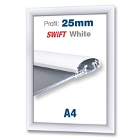 Weiß Swift Klapprahmen mit 25 mm-Profil - DIN A4