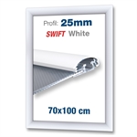 Weiß Swift Klapprahmen mit 25 mm-Profil - DIN B1 - 70x100 cm