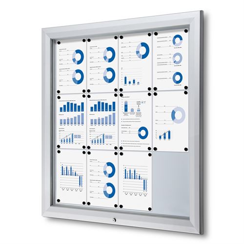 Premium Whiteboard Schaukasten Außen | B1 Brandschutz