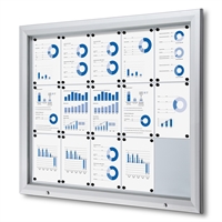 Premium Whiteboard Schaukasten Außen - 15xA4 | B1 Brandschutz