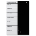 Magnetische Wochenplaner Glastafel – 60x40 cm