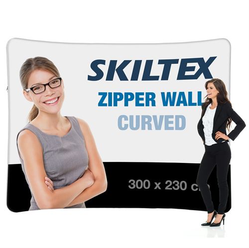 Zipper Wall Curved - 300x230 - Inkl. Druck