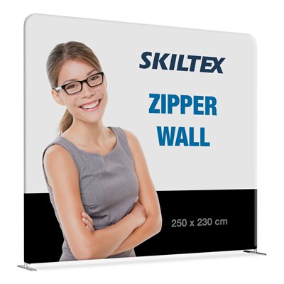 Zipper Wall Straight - 250x230 - Inkl. Druck