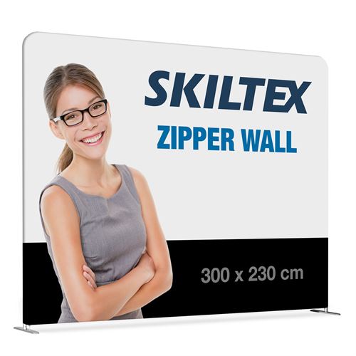Zipper Wall Straight - 300x230 - Inkl. Druck