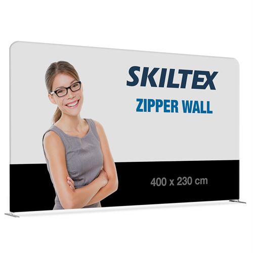Zipper Wall Straight - 400x230 - Inkl. Druck