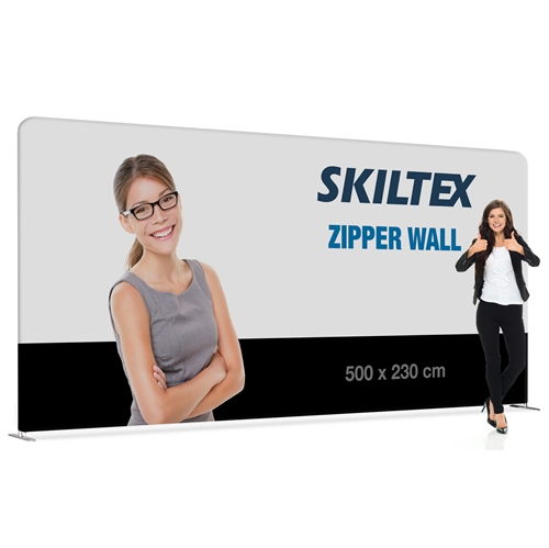 Zipper Wall Straight - 500x230 - Inkl. Druck auf beiden Seiten
